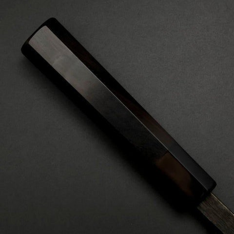 Deba White Steel #2 Kurouchi Buffalo Ebony Handle 180mm (7”)-[Musashi]-[Japanese-Kitchen-Knives]