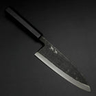 Deba White Steel #2 Kurouchi Buffalo Ebony Handle 180mm (7”)-[Musashi]-[Japanese-Kitchen-Knives]