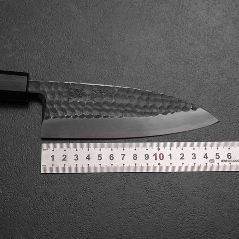 Deba White Steel #2 Kurouchi Tsuchime Walnut Handle 150mm-[Musashi]-[Japanese-Kitchen-Knives]