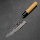 Deba White Steel #2 Left-Hand Kurouchi Tsuchime Cherry Handle 150mm-[Musashi]-[Japanese-Kitchen-Knives]