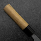 Deba White Steel #2 Left-Hand Kurouchi Tsuchime Cherry Handle 150mm-[Musashi]-[Japanese-Kitchen-Knives]