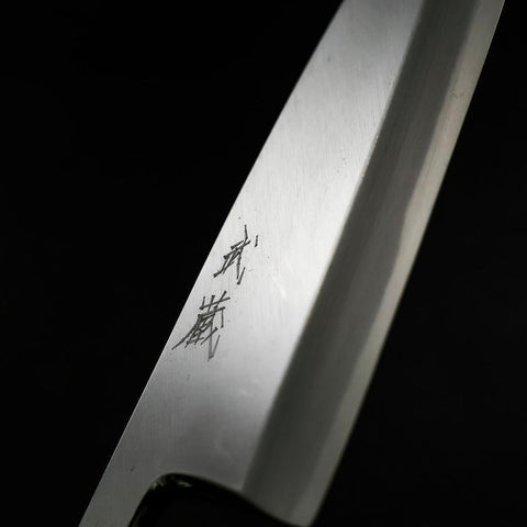 Deba White Steel #2 Kasumi Buffalo Ebony Handle 180mm-[Musashi]-[Japanese-Kitchen-Knives]