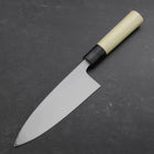 Deba White Steel #2 Kasumi Buffalo Magnolia Handle 165mm (Kurigata)-[Musashi]-[Japanese-Kitchen-Knives]