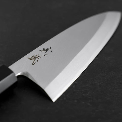 Deba White Steel #2 Kasumi Buffalo Teak Handle 150mm-[Musashi]-[Japanese-Kitchen-Knives]