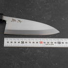 Deba White Steel #2 Kasumi Buffalo Teak Handle 150mm-[Musashi]-[Japanese-Kitchen-Knives]