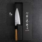 Deba White Steel #2 Kasumi Buffalo Teak Handle 150mm-[Musashi]-[Japanese-Kitchen-Knives]