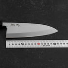 Deba White Steel #2 Kasumi Buffalo Teak Handle 165mm-[Musashi]-[Japanese-Kitchen-Knives]