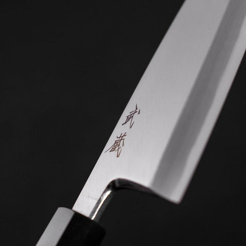 Deba White Steel #2 Kasumi Buffalo Teak Handle 180mm-[Musashi]-[Japanese-Kitchen-Knives]