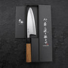 Deba White Steel #2 Kasumi Buffalo Teak Handle 180mm-[Musashi]-[Japanese-Kitchen-Knives]