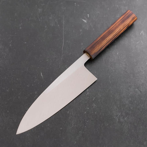 Deba White Steel #2 Kasumi Sumi Urushi Handle 180mm-[Musashi]-[Japanese-Kitchen-Knives]