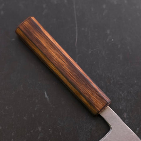 Deba White Steel #2 Kasumi Sumi Urushi Handle 180mm-[Musashi]-[Japanese-Kitchen-Knives]