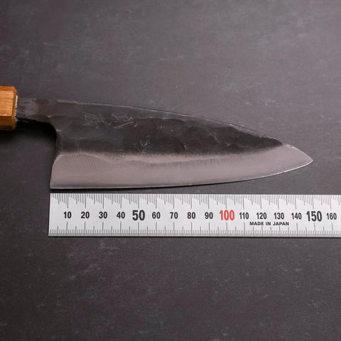 Deba White Steel #2 Kurouchi Oak Handle 150mm-[Musashi]-[Japanese-Kitchen-Knives]