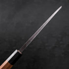 Deba White Steel #2 Kurouchi Tsuchime Buffalo Teak Handle 180mm-[Musashi]-[Japanese-Kitchen-Knives]