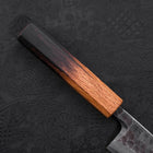 Deba White Steel #2 Kurouchi Tsuchime Yaki Urushi Handle 105mm-[Musashi]-[Japanese-Kitchen-Knives]