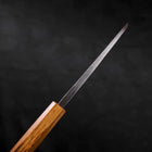 Deba White Steel #2 Kurouchi Tsuchime Yaki Urushi Handle 120mm-[Musashi]-[Japanese-Kitchen-Knives]