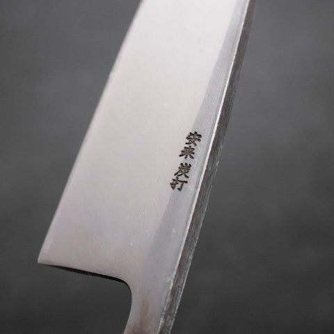 Deba White Steel #2 Kurouchi Tsuchime Yaki Urushi Handle 180mm-[Musashi]-[Japanese-Kitchen-Knives]