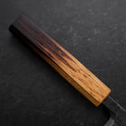 Deba White Steel #2 Kurouchi Tsuchime Yaki Urushi Handle 180mm-[Musashi]-[Japanese-Kitchen-Knives]