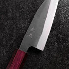 Funayuki Blue Steel #1 Kurouchi Purple Urushi Handle 105mm-[Musashi]-[Japanese-Kitchen-Knives]