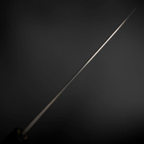 Funayuki Blue Steel #1 Stainless Clad Kurouchi Buffalo Magnolia Handle 165mm-[Musashi]-[Japanese-Kitchen-Knives]