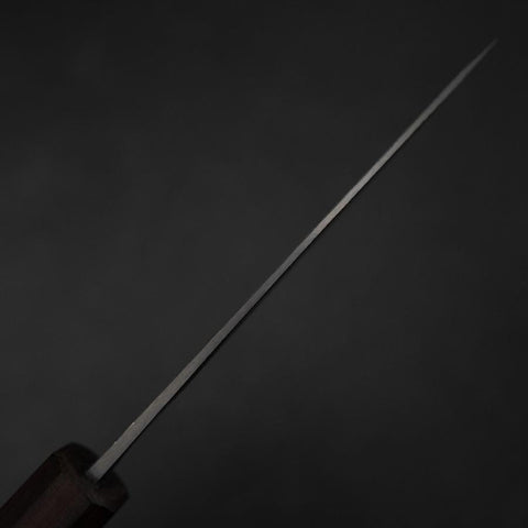 Funayuki Blue Steel #1 Stainless Clad Kurouchi Purple Urushi Handle 105mm (4.1”)-[Musashi]-[Japanese-Kitchen-Knives]