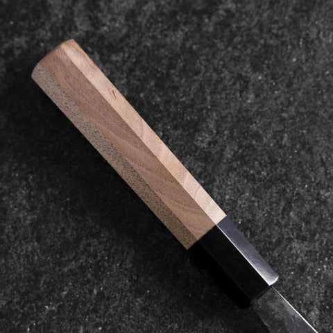 Funayuki Blue Steel #2 Kurouchi Buffalo Walnut Handle 165mm-[Musashi]-[Japanese-Kitchen-Knives]