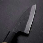 Funayuki Blue Steel #1 Kurouchi Buffalo Magnolia Handle 105mm-[Musashi]-[Japanese-Kitchen-Knives]