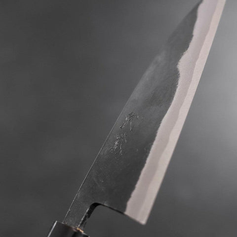 Funayuki Blue Steel #2 Kurouchi Buffalo Magnolia Handle 150mm-[Musashi]-[Japanese-Kitchen-Knives]