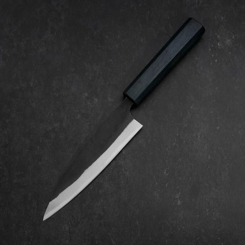 Funayuki Blue Steel #2 Kurouchi Dark Blue Urushi Handle 145mm-[Musashi]-[Japanese-Kitchen-Knives]