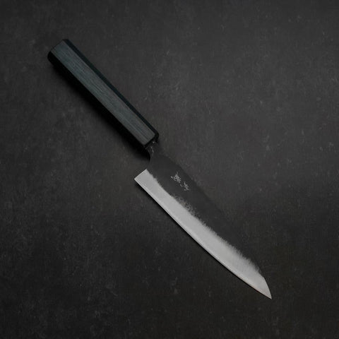 Funayuki Blue Steel #2 Kurouchi Dark Blue Urushi Handle 145mm-[Musashi]-[Japanese-Kitchen-Knives]