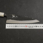 Funayuki Blue Steel #2 Kurouchi Ocean Black White Gold Handle 165mm-[Musashi]-[Japanese-Kitchen-Knives]