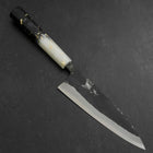 Funayuki Blue Steel #2 Kurouchi Ocean Black White Gold Handle 165mm-[Musashi]-[Japanese-Kitchen-Knives]
