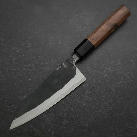 Funayuki Blue Steel #2 Kurouchi Walnut Handle 150mm-[Musashi]-[Japanese-Kitchen-Knives]