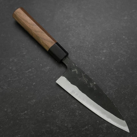 Funayuki Blue Steel #2 Kurouchi Walnut Handle 150mm-[Musashi]-[Japanese-Kitchen-Knives]