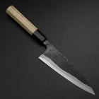 Funayuki Sabaki Blue Steel #1 Kurouchi Buffalo Magnolia Handle 160mm (6.3”)-[Musashi]-[Japanese-Kitchen-Knives]