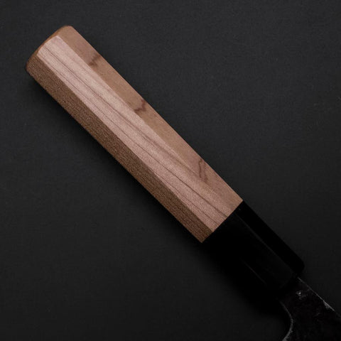 Funayuki Sabaki Blue Steel #1 Kurouchi Buffalo Magnolia Handle 165mm-[Musashi]-[Japanese-Kitchen-Knives]