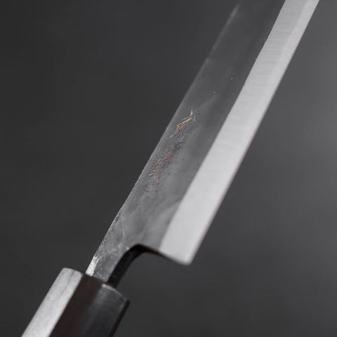 Funayuki Sabaki Blue Steel #2 Kurouchi Ebony Handle 165mm (6.5”)-[Musashi]-[Japanese-Kitchen-Knives]