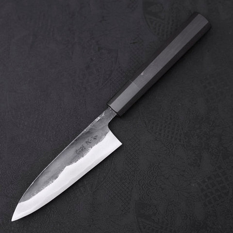 Funayuki Sabaki Blue Super Kurouchi Buffalo Ebony Handle 120mm-[Musashi]-[Japanese-Kitchen-Knives]
