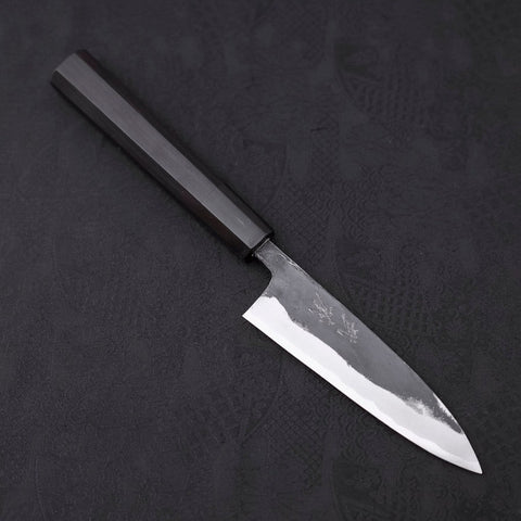 Funayuki Sabaki Blue Super Kurouchi Buffalo Ebony Handle 120mm-[Musashi]-[Japanese-Kitchen-Knives]