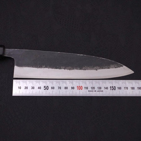 Funayuki Sabaki Blue Super Kurouchi Buffalo Ebony Handle 180mm (7”)-[Musashi]-[Japanese-Kitchen-Knives]