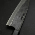 Funayuki Sabaki Blue Steel #2 Kurouchi Buffalo Teak Handle 165mm-[Musashi]-[Japanese-Kitchen-Knives]