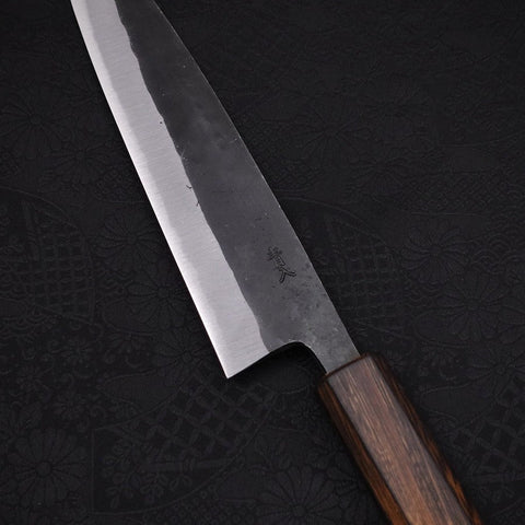 Funayuki Sabaki Blue Steel #2 Kurouchi Sumi Urushi Handle 180mm-[Musashi]-[Japanese-Kitchen-Knives]