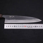 Funayuki Sabaki Blue Steel #2 Kurouchi Sumi Urushi Handle 180mm-[Musashi]-[Japanese-Kitchen-Knives]