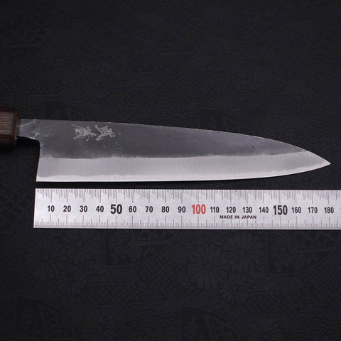 Funayuki Sabaki Blue Steel #2 Kurouchi Sumi Urushi Handle 180mm-[Musashi]-[Japanese-Kitchen-Knives]