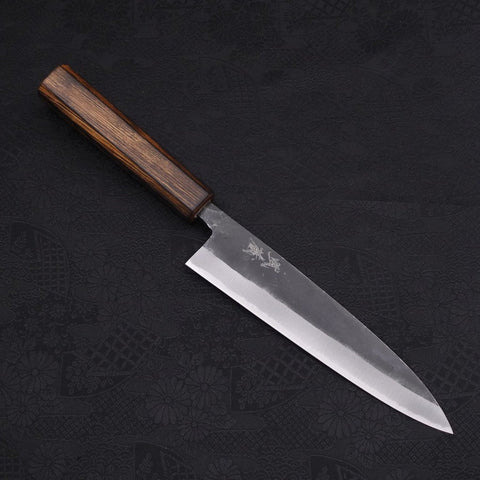 Funayuki Sabaki Blue Steel #2 Kurouchi Sumi Urushi Handle 180mm-[Musashi]-[Japanese-Kitchen-Knives]