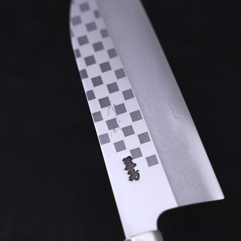 Funayuki Silver Steel #3 Ichimatsu Walnut Handle 165mm-[Musashi]-[Japanese-Kitchen-Knives]