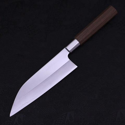 Funayuki Silver Steel #3 Kiku Walnut Handle 165mm-[Musashi]-[Japanese-Kitchen-Knives]