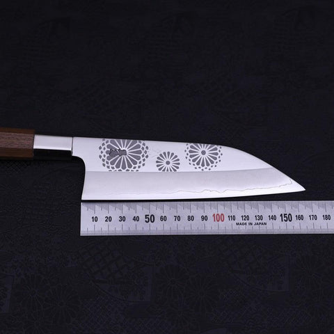 Funayuki Silver Steel #3 Kiku Walnut Handle 165mm-[Musashi]-[Japanese-Kitchen-Knives]