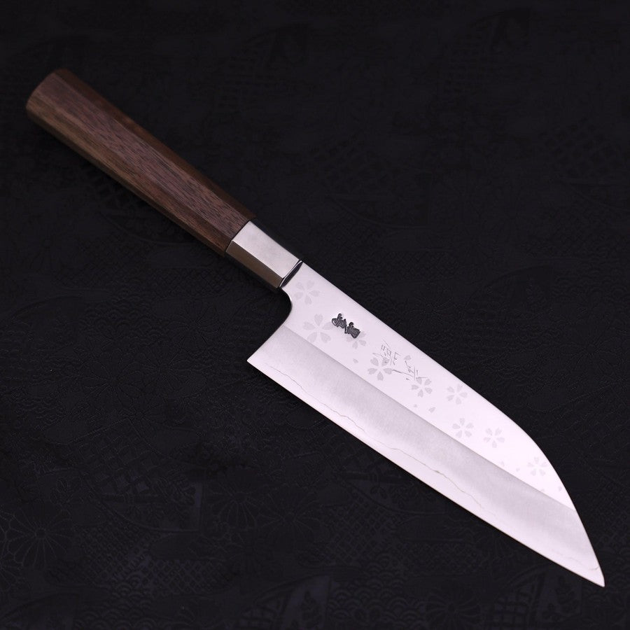 Funayuki Silver Steel #3 Sakura Walnut Handle 165mm-[Musashi]-[Japanese-Kitchen-Knives]