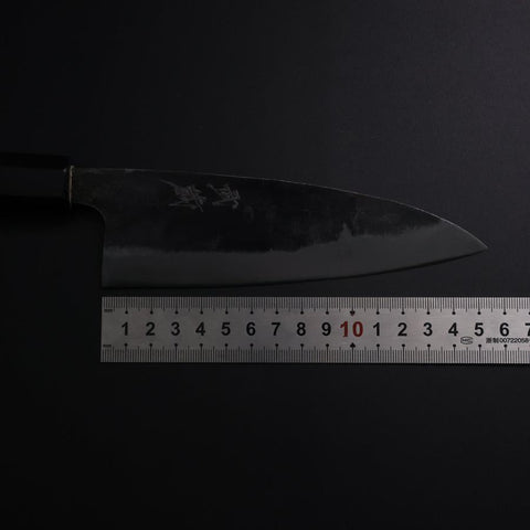 Funayuki White Steel #2 Kurouchi Buffalo Magnolia Handle 150mm (5.9”)-[Musashi]-[Japanese-Kitchen-Knives]