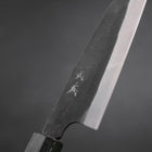 Funayuki White Steel #2 Kurouchi Green Urushi Handle 150mm-[Musashi]-[Japanese-Kitchen-Knives]